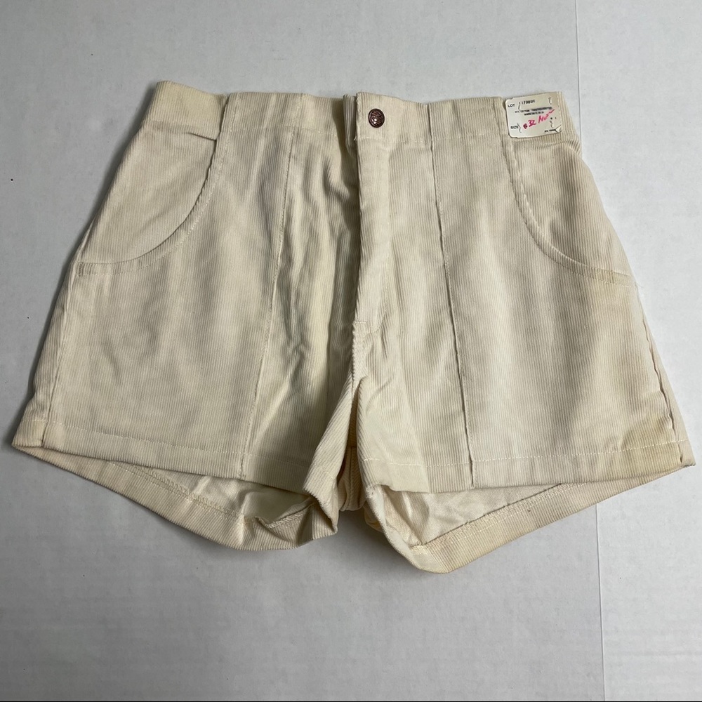 Corduroy cream shorts pants 36” waist bottoms 28”